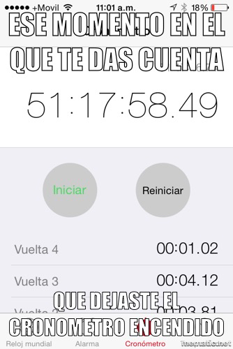 El Titulo Fue A Apagar El Cronometro Meme By Uncappedbug81 Memedroid