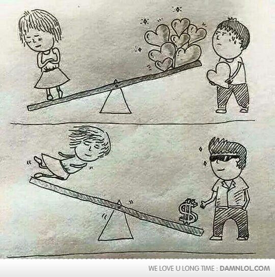 love vs money