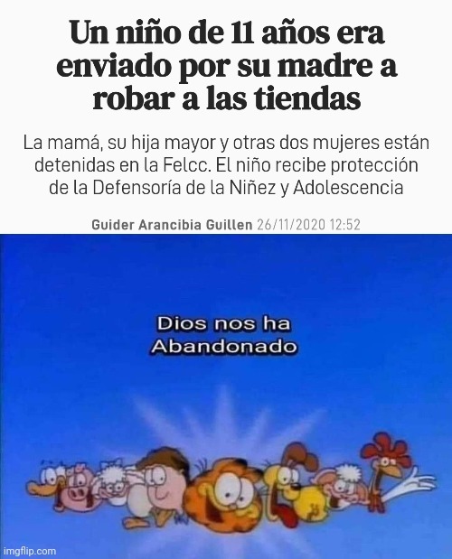 el título esta mandando su hijo a robar Meme subido por peruano furro