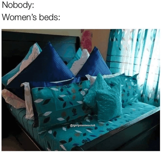 There are rules for which pillows you can use Meme subido por