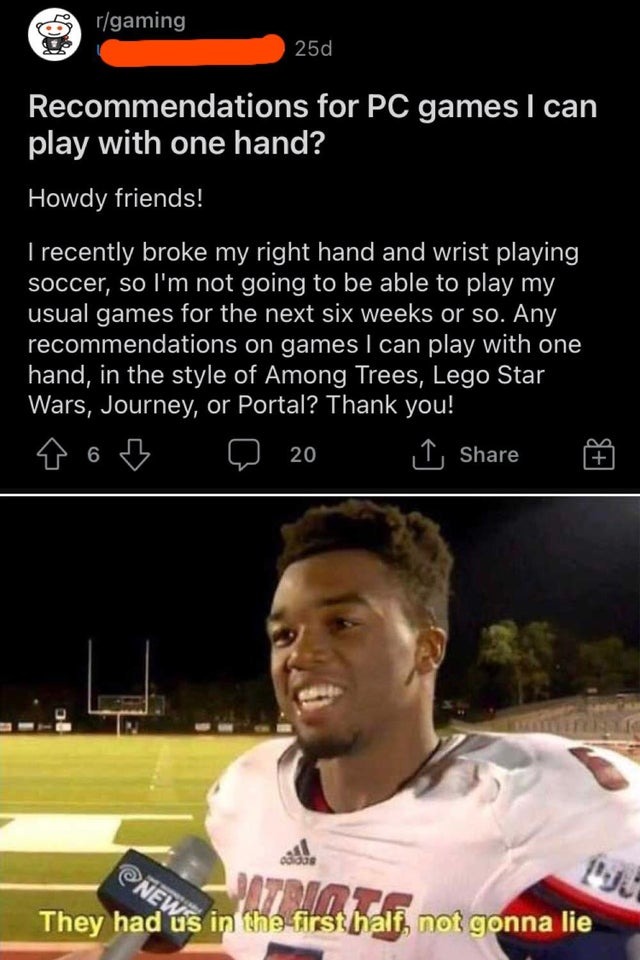 PC games you can play with one hand¿ Meme by BluewoMeme ) Memedroid