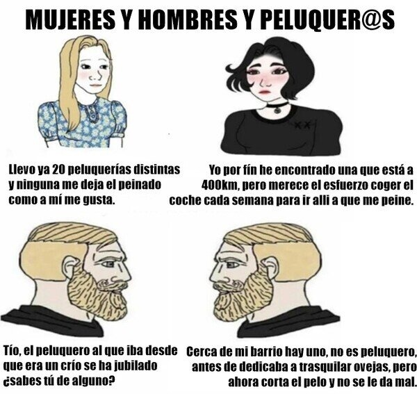 Hombres Y Mujeres Con El Corte De Pelo Meme Subido Por Ezekeli Memedroid 