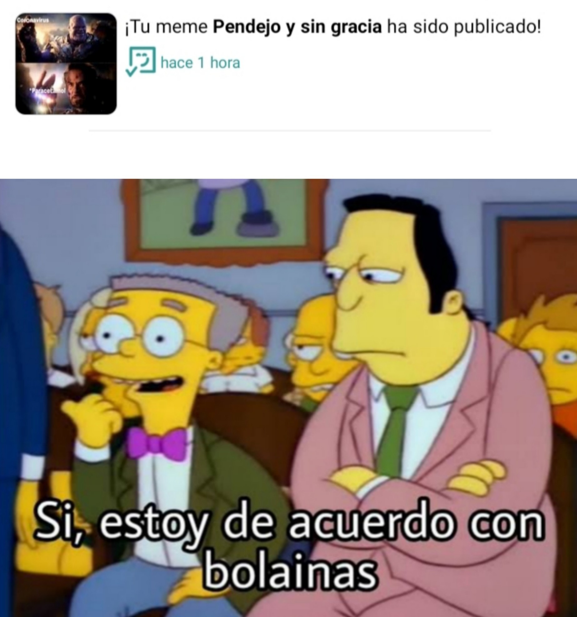 El título también está de acuerdo con bolainas Meme subido por