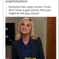Are you the gay cousin?