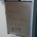Goodbye purple marker
