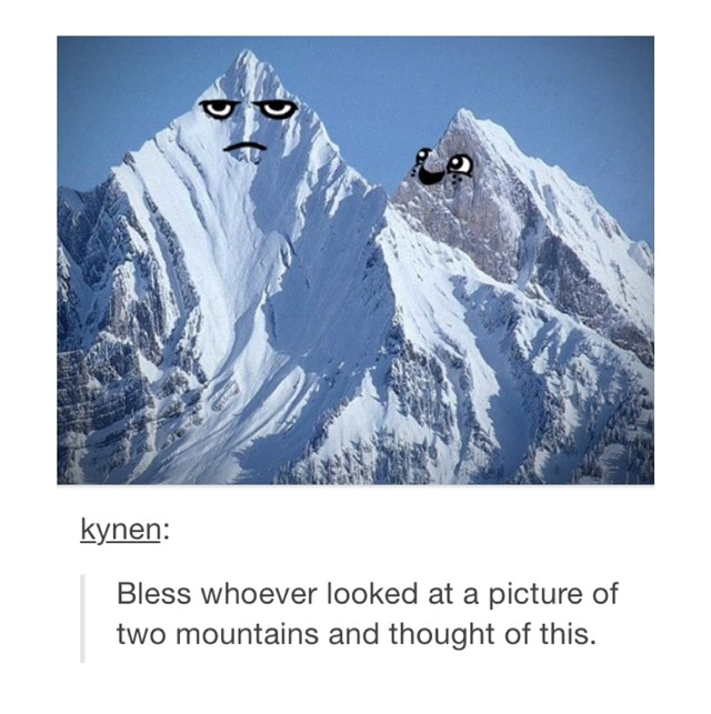 Mountain is not amused - meme