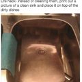 Dirty dishes: Life hack