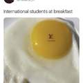 International students breakfast