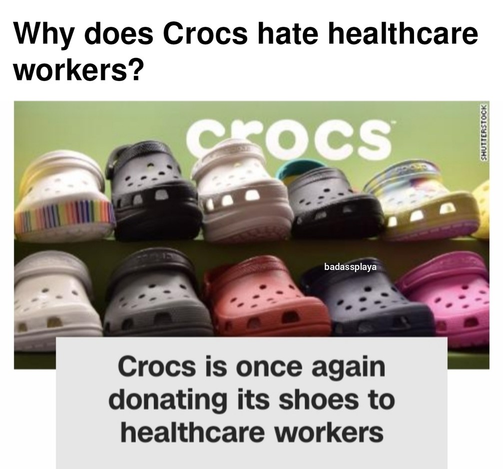 Those who wear Crocs lose their cocks - meme