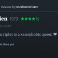 A L I E N review on letterboxd