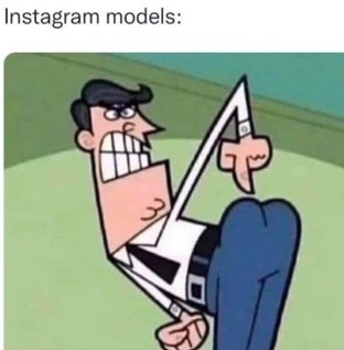 Instagram Models be like - meme
