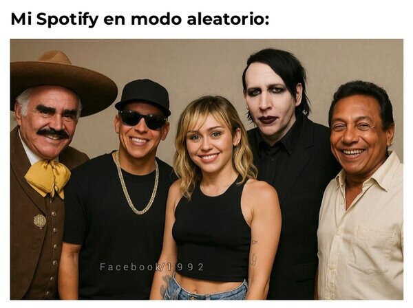 Mi Spotify en aleatorio: saltando del pop al apocalipsis - meme