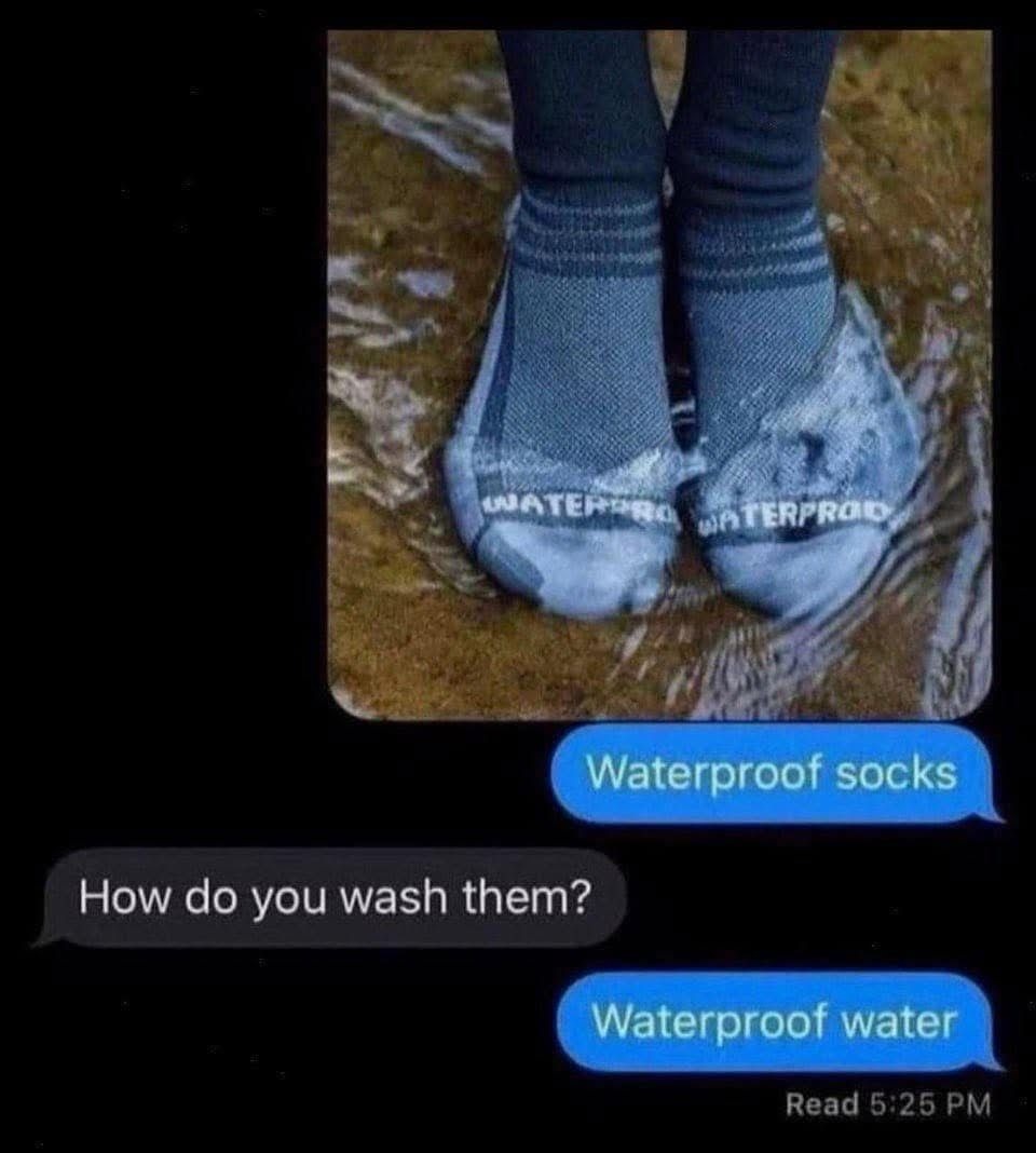Waterproof - meme
