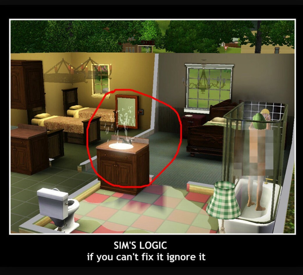 Sims logic = best logic - meme