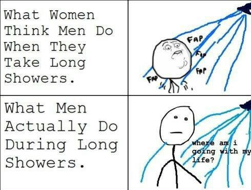 In the shower - meme