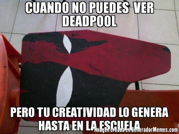 Deadpool en el cole - meme
