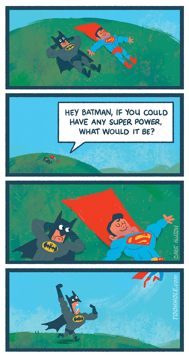 batman doesn't need super powers - meme