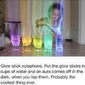 Glow stick xylophone