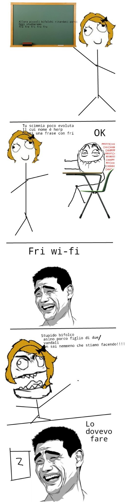 Per chi non ha capito = free wi-fi si legge fri wi-fi - meme