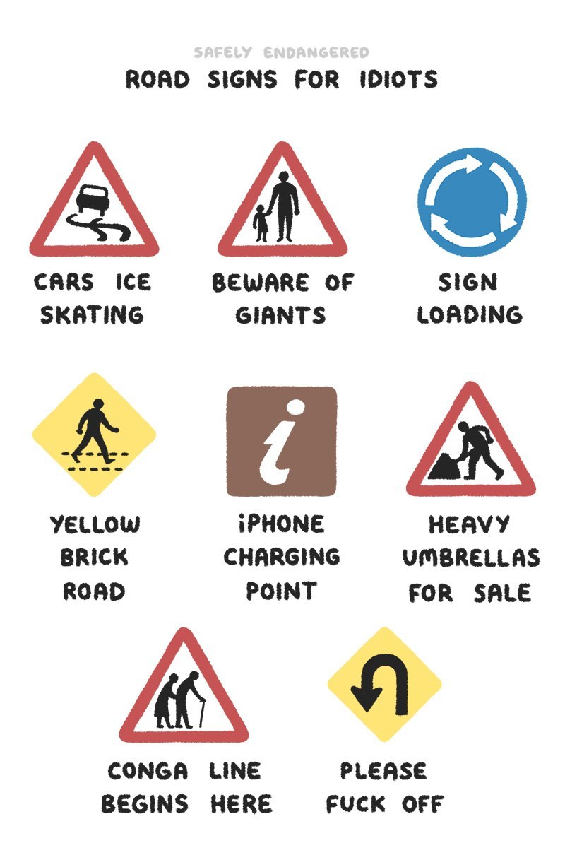 road signs - meme