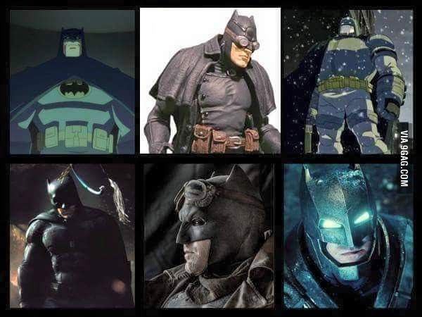 3 costumes in Batman v superman - meme