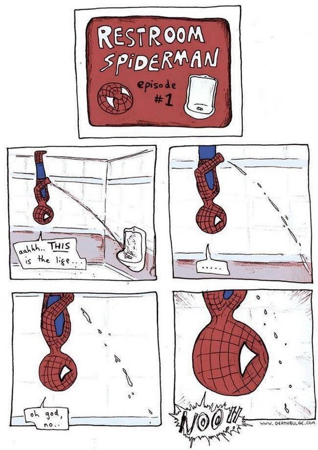 Spider man in wc - meme