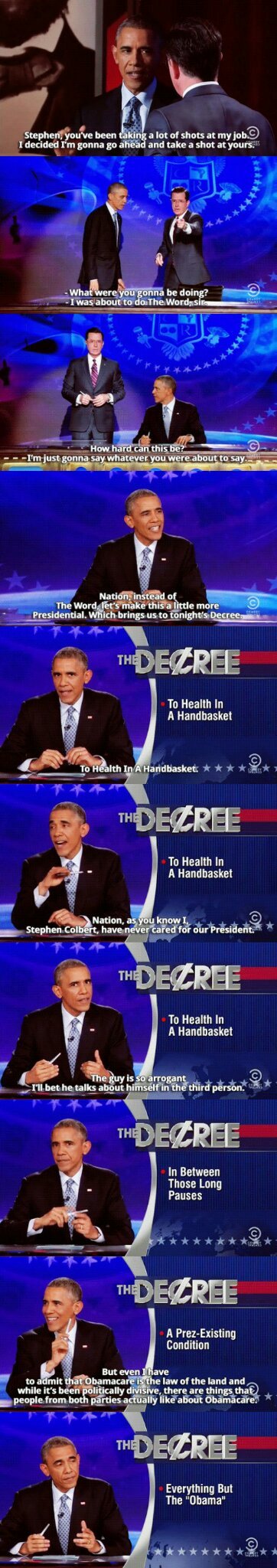 Barack Obama takes over The Word on The Colbert Report - meme