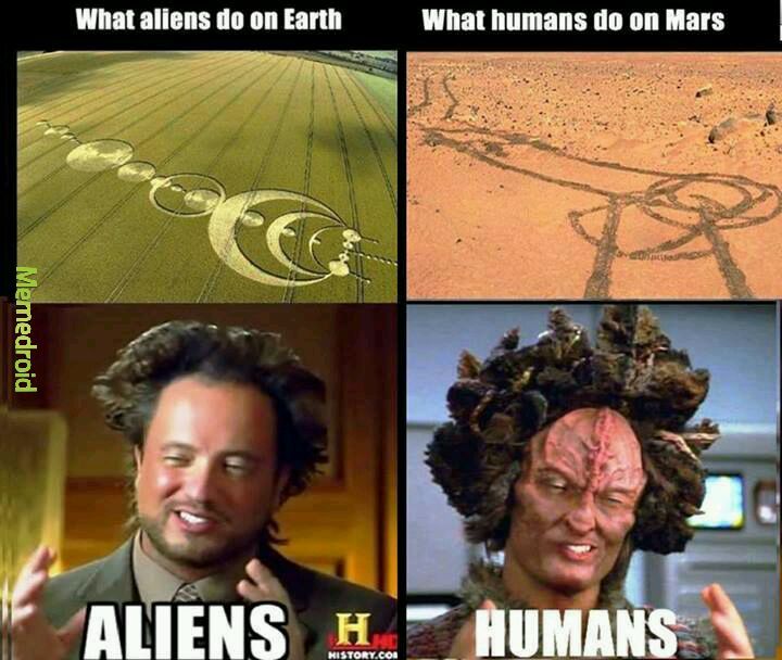 Aliens humanos - meme
