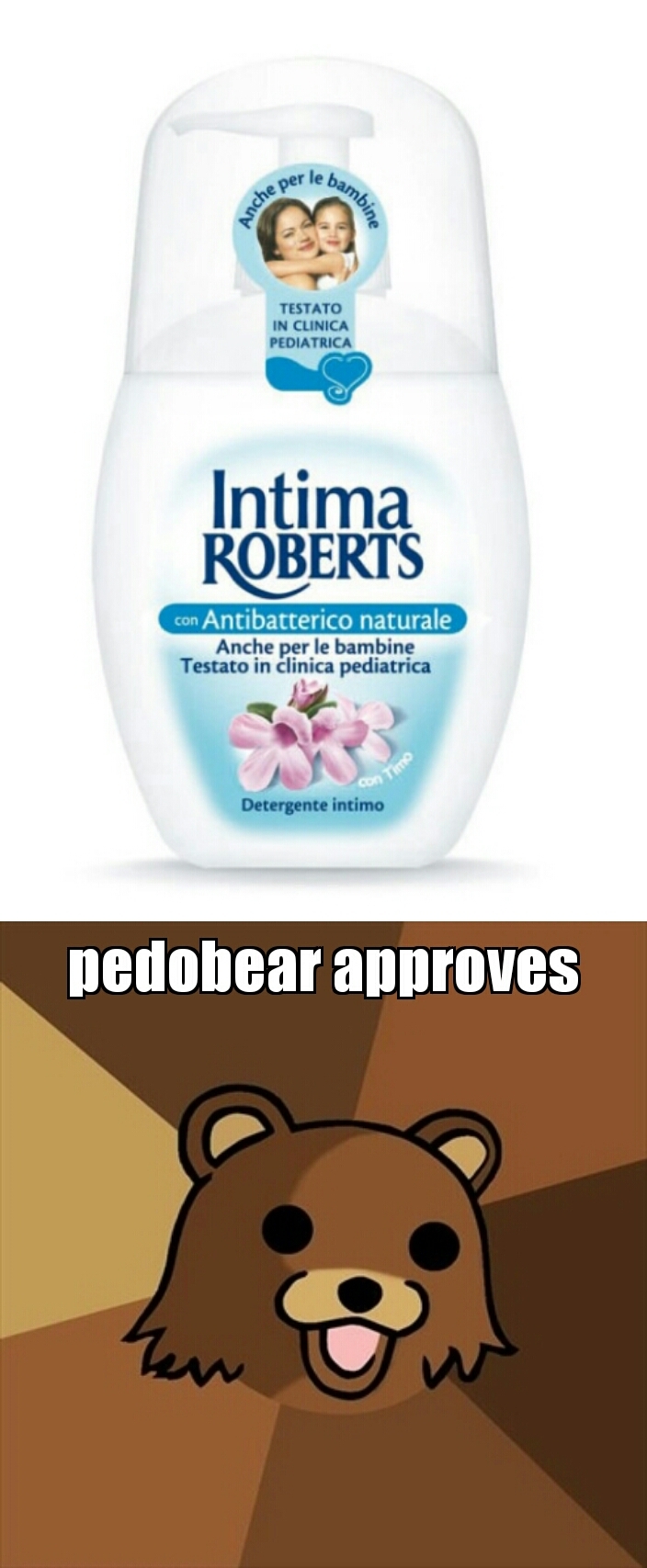 Pedobear's shampoo - meme