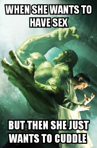 Sex with Hulk NOW - meme