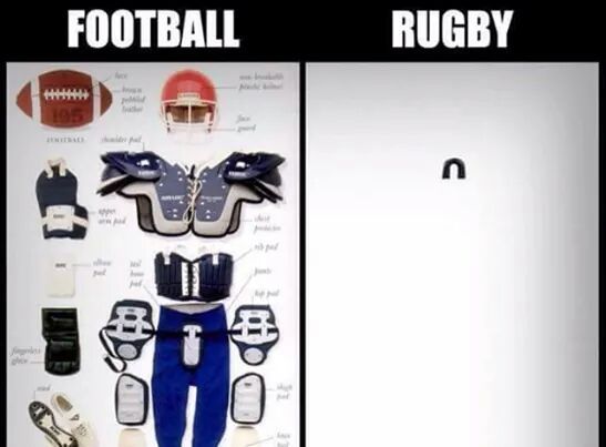 Football américain vs rugby - meme