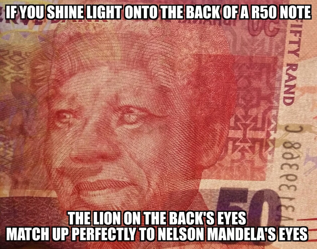 South african currency for those who don't know. Nelson Mandela should be a give away - meme