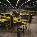 Color photo from a world war 2 bomber factory.