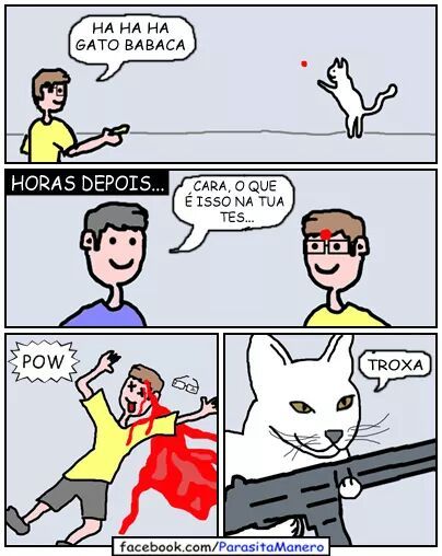 Gatos sempre foram maléficos - meme