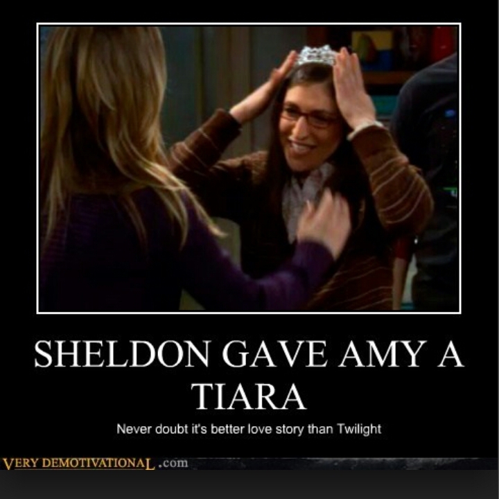 Sheldon and Amy, definitely better than Twilight - meme