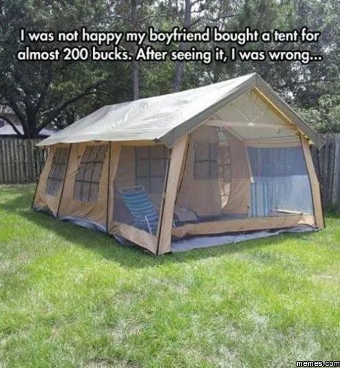 awesome tent - meme