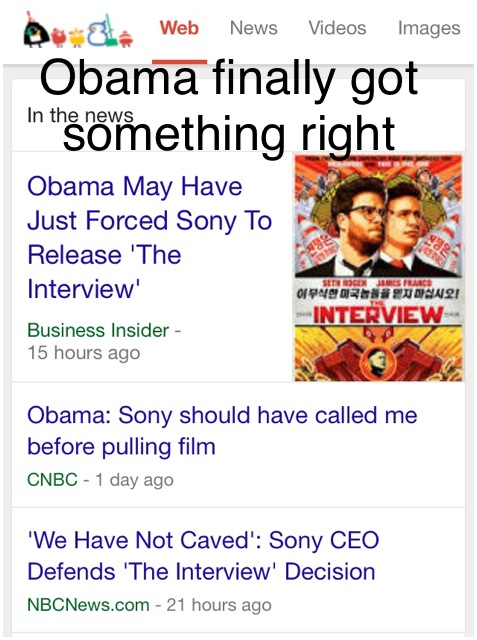 Bring back The Interview! Even Obama wants to see it! - meme