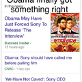 Bring back The Interview! Even Obama wants to see it!