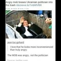 Angry mob vs politician