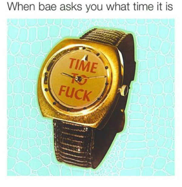 Title wants to know the time - meme