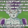 So Goku was underaged for sex
