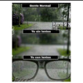 Yo uso lentes y esta dificil ver en la lluvia