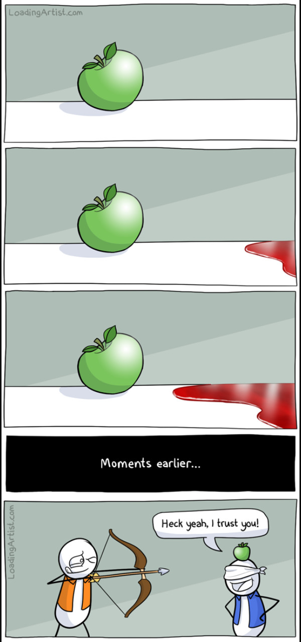 Bow and apple - meme