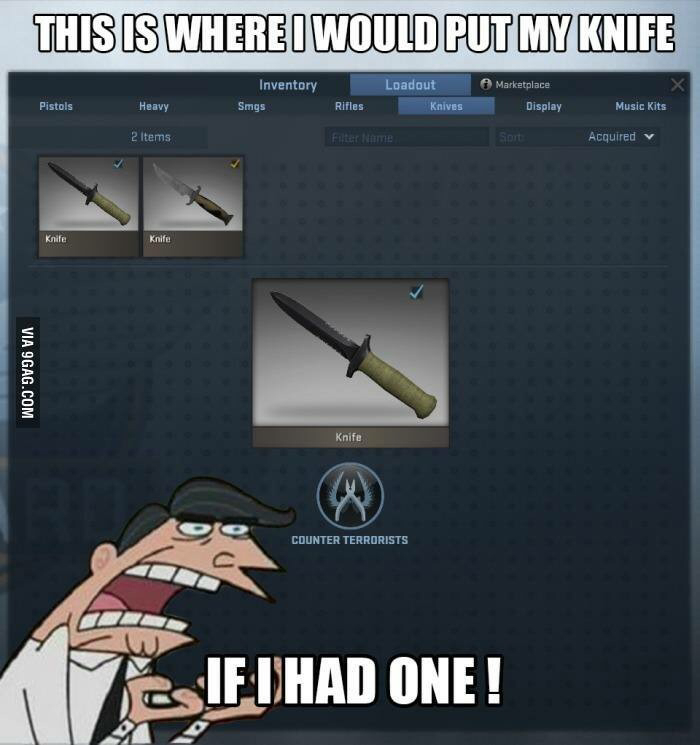 But actually I have a knife - meme