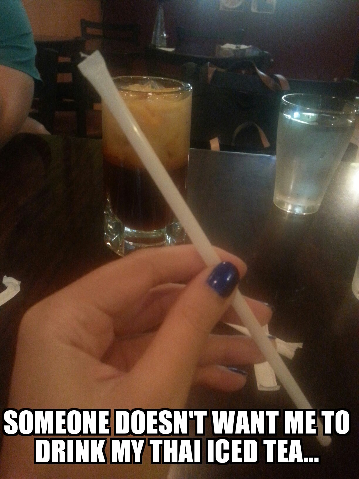 Closed straws happen to me way too often. - meme