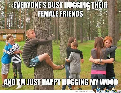 some people are busy hugging. ....... - meme