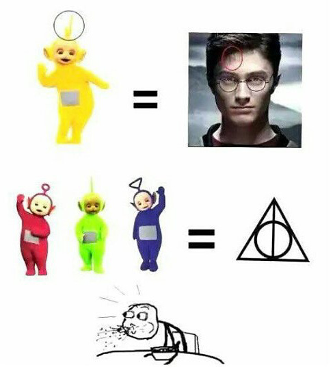 Harry Potter = teletubbies - meme