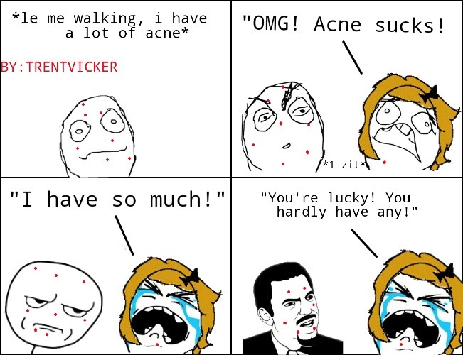 Damn acne - meme