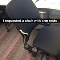 "Chair with arm rests"
