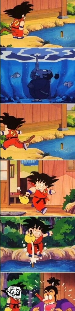 Goku trolling - meme
